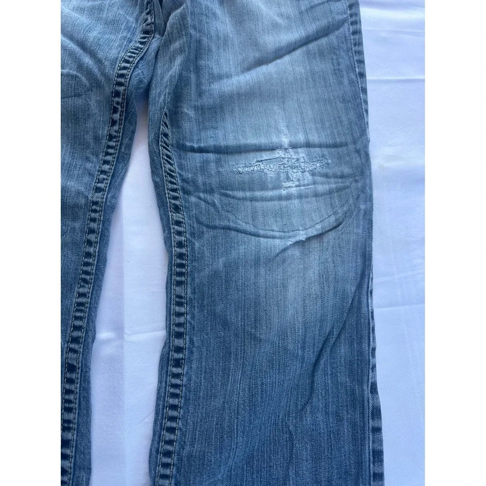 BKE Tyler Straight Leg Distressed Medium Wash Mens Denim Jeans 32R